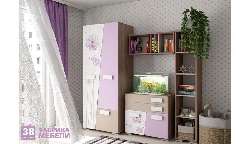 Сиреневая цветовая гамма для детской комнаты